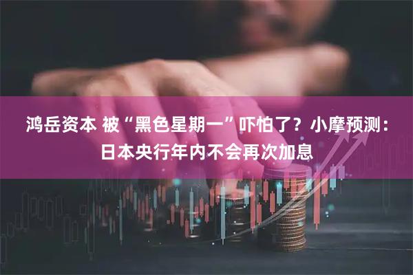 鸿岳资本 被“黑色星期一”吓怕了？小摩预测：日本央行年内不会再次加息